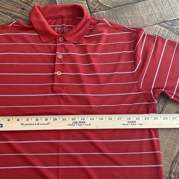 Nike Golf Mens Maroon White Striped Golf Shirt.  Size M - Picture 4 of 6